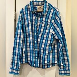Blue Plaid Men's Shirt